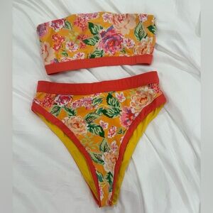 Lovers and Friends bikini, little me high waisted bottoms + little me bandeau